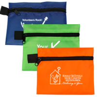 9 Piece Hand Sanitizer Healthy Living Pack in Zipper Pouch Components inserted into Zipper Pouch